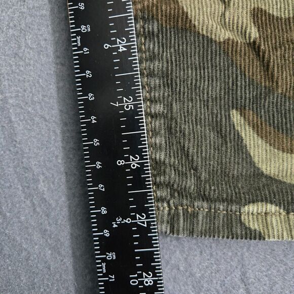 American Eagle Women 2 Regular Mid Rise Camo Corduroy Mom Jeans Super Stretch - Picture 12 of 16